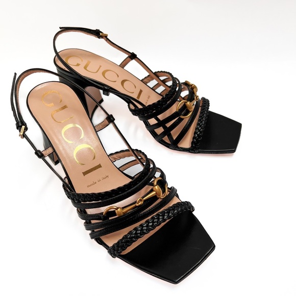 Gucci Shoes - Gucci Leather Sandals with Horsebit size EU 37.5 or US 7 or 7.5 in Black color